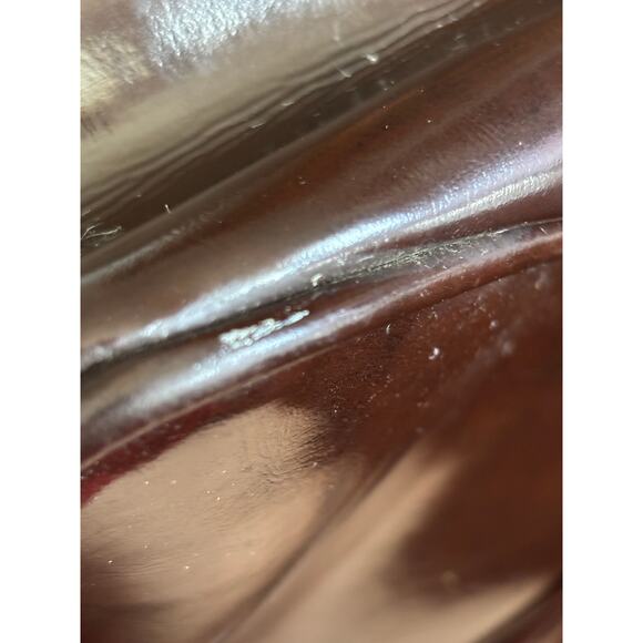 Vintage Brown Mansy Vinyl Hand Purse - Picture 8 of 11